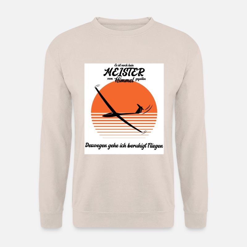 Glider Meister im Himmel Segelflugzeug - Unisex Pullover - Sand