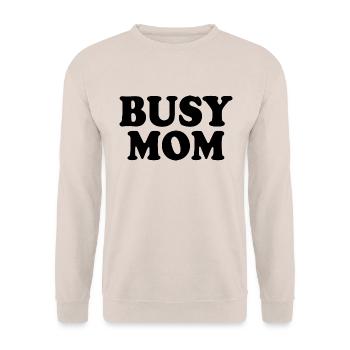 Busy mom - Unisex Sweatshirt - sand - Front - Alina (178cm) & Michal (187cm)