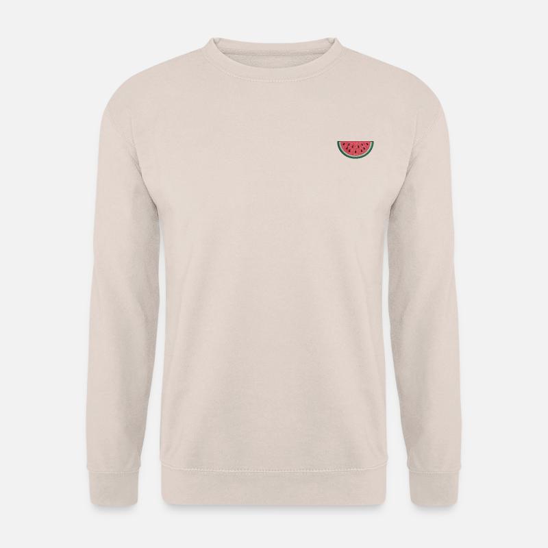 Gestickte Wassermelone - Unisex Pullover - Sand