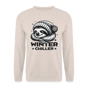 REFROIDISSEUR D’HIVER cadeau amusant pour les paresseux - Sweat-shirt Unisexe - sable - Devant - Alina (178cm) & Michal (187cm)