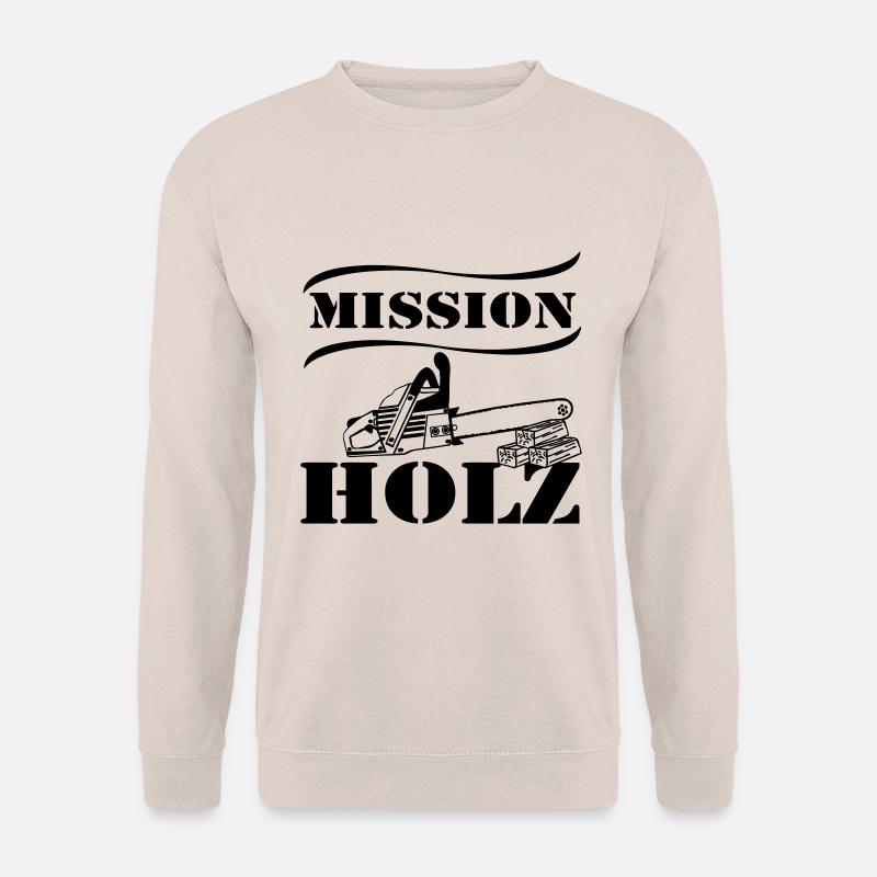 Motorsäge , Kaminholz , Mission Brennholz(25) - Unisex Pullover - Sand