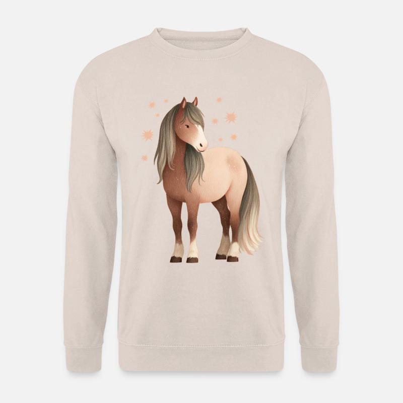 Pferd Sterne - Unisex Pullover - Sand