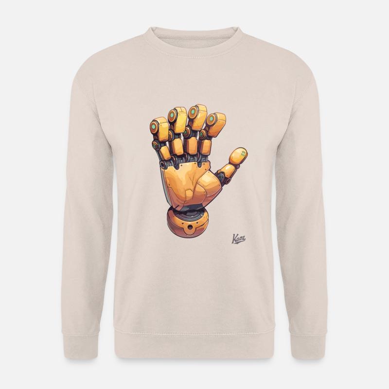 Cyborg et main robot - Sweat-shirt Unisexe - sable