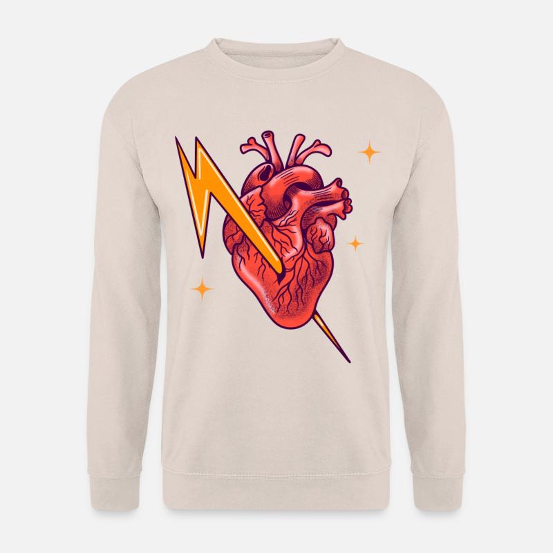 Elektrifiziertes Herz - Unisex Pullover - Sand