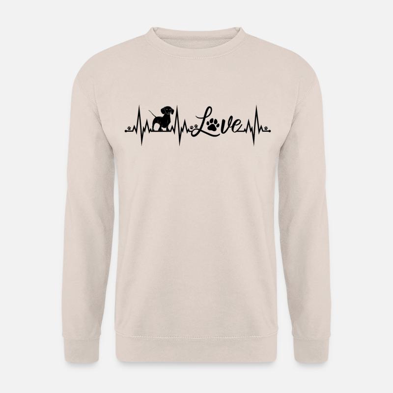 Dackel Herzschlag - Unisex Pullover - Sand