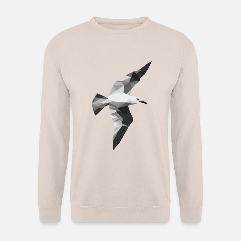 Polygon Möwe – Nordsee Geometrie - Unisex Pullover - Sand