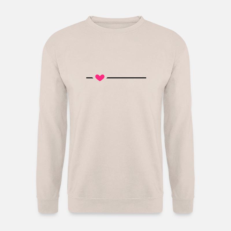 Linie Herz - Unisex Pullover - Sand
