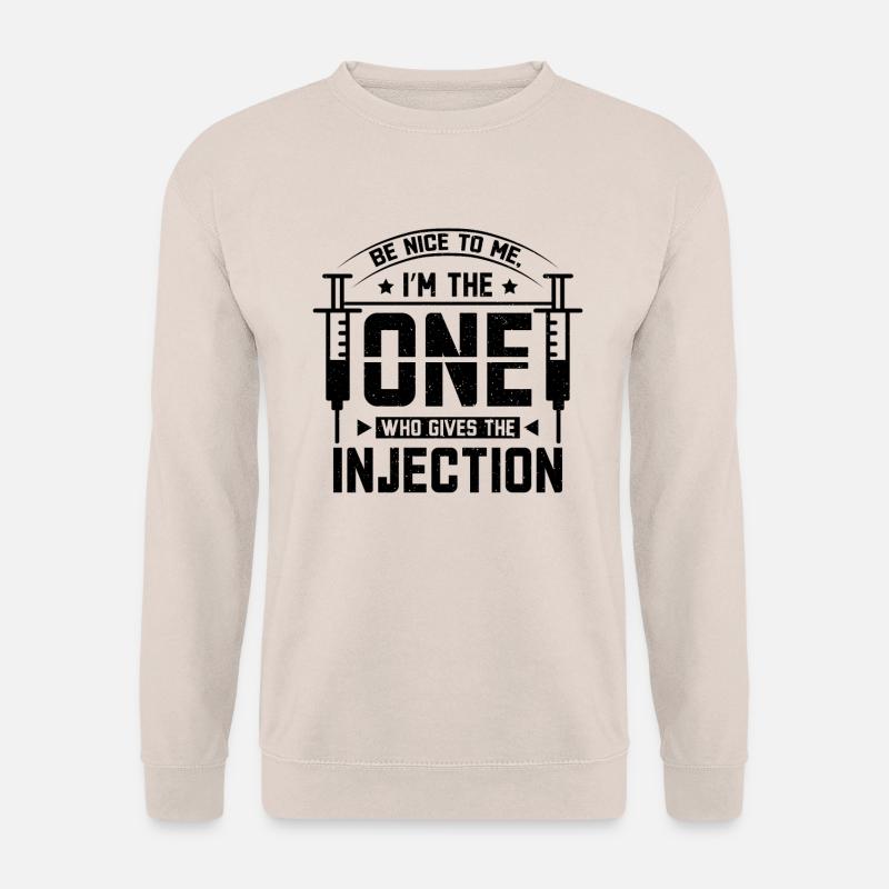 Nurse gives injection - Unisex Pullover - Sand