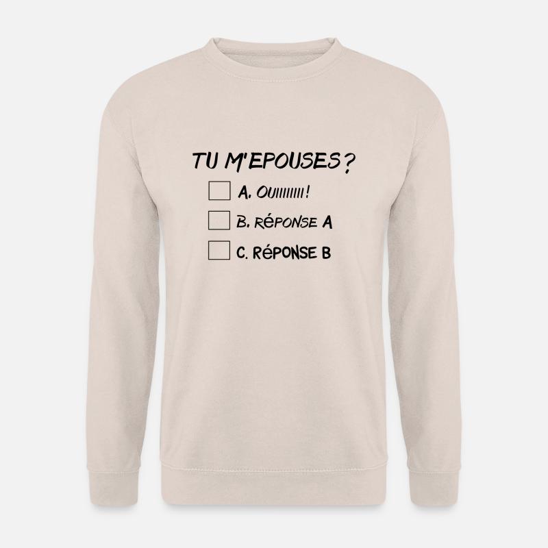 Tu m'épouses? - Unisex Pullover - Sand