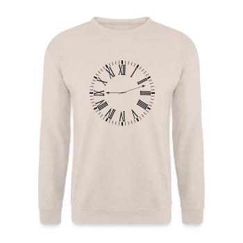 Römische Uhr - Unisex Pullover - Sand - Vorne - Alina (178cm) & Michal (187cm)