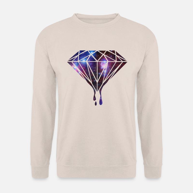 Diamond - Diamant - Galaxie - Hipster - Universum - Unisex Pullover - Sand