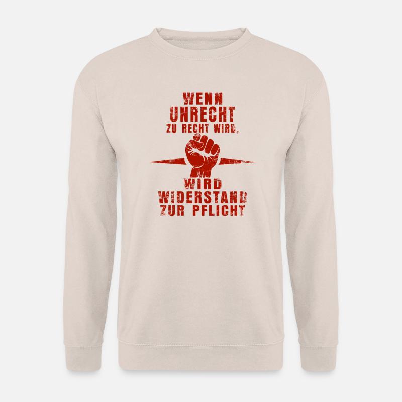 Rebellisches Rot – Widerstand im Grunge-Stil - Unisex Pullover - Sand