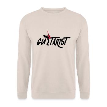 Guitarist - Gitarrist - Gitarre - Band - Festival - Unisex Pullover - Sand - Vorne - Alina (178cm) & Michal (187cm)