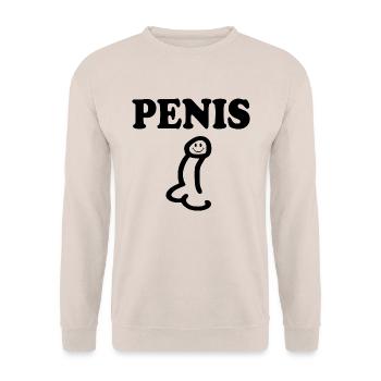 Penis - Unisex Pullover - Sand - Vorne - Alina (178cm) & Michal (187cm)