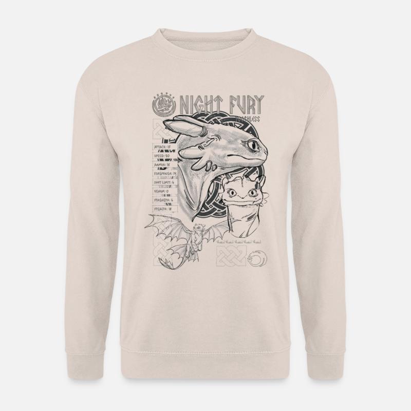 Drachenzähmen Leicht Gemacht Ohnezahn Night Fury - Unisex Pullover - Sand