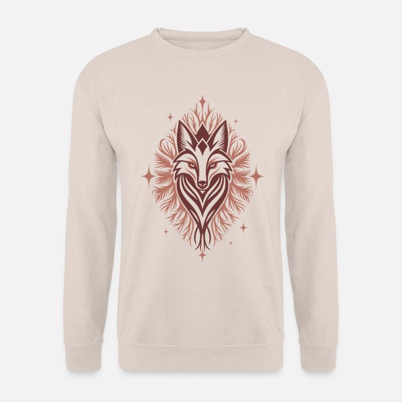 Krafttier Fuchs - spirituelles Waldtier Design - Unisex Pullover - Sand