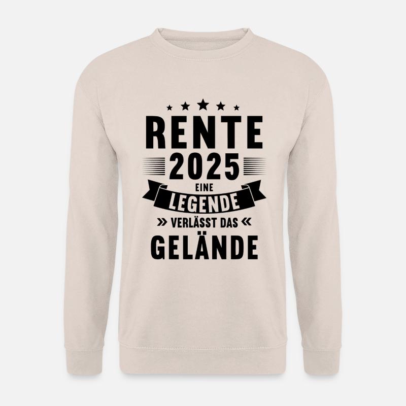 Rente 2025 Eine Legende verlässt Gelände Pensioner - Unisex Pullover - Sand