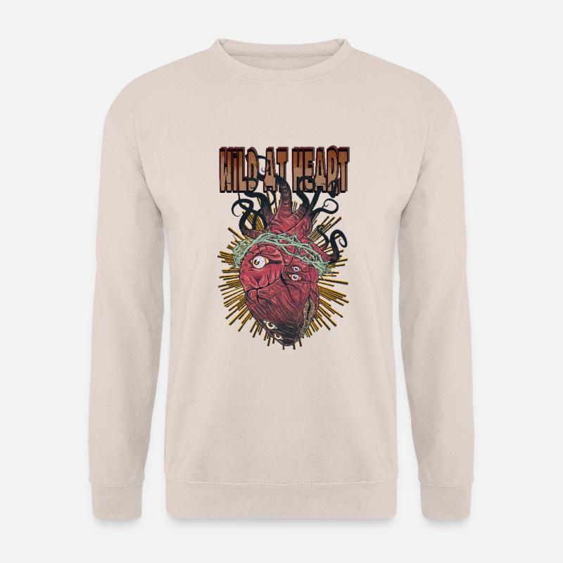 Wildes Herz, Wild at Hart, Herz - Unisex Pullover - Sand