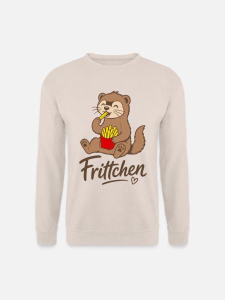 Frittchen Frettchen Pommes Frites Fritten - Unisex Pullover - Sand