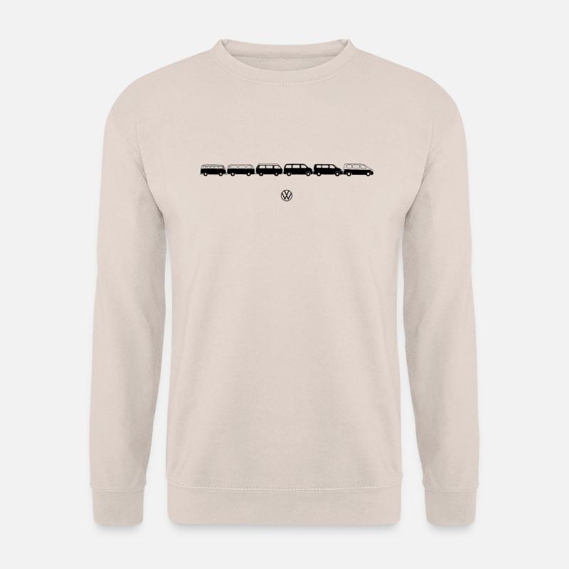Volkswagen VW Camper Evolution Mit Logo In Schwarz - Unisex Pullover - Sand