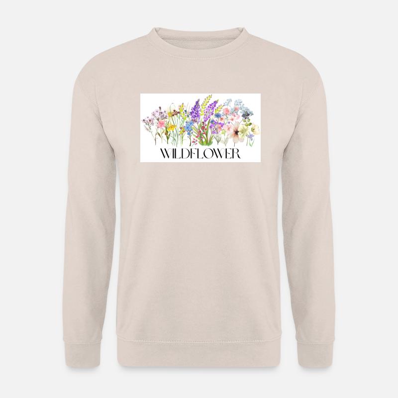 Blumenwiese Aquarell-Design - Unisex Pullover - Sand