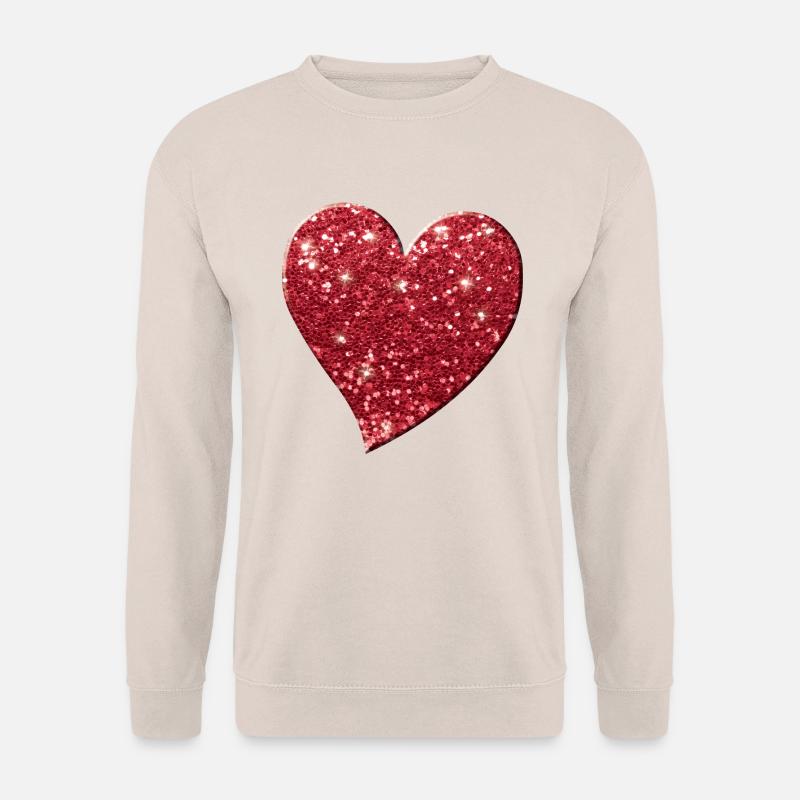Herz, Valentinstag Geschenk für Frauen & Mädchen - Unisex Pullover - Sand