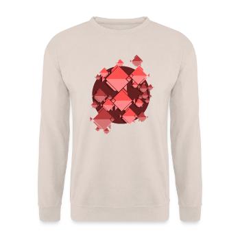 red fish swarm - Unisex Pullover - Sand - Vorne - Alina (178cm) & Michal (187cm)