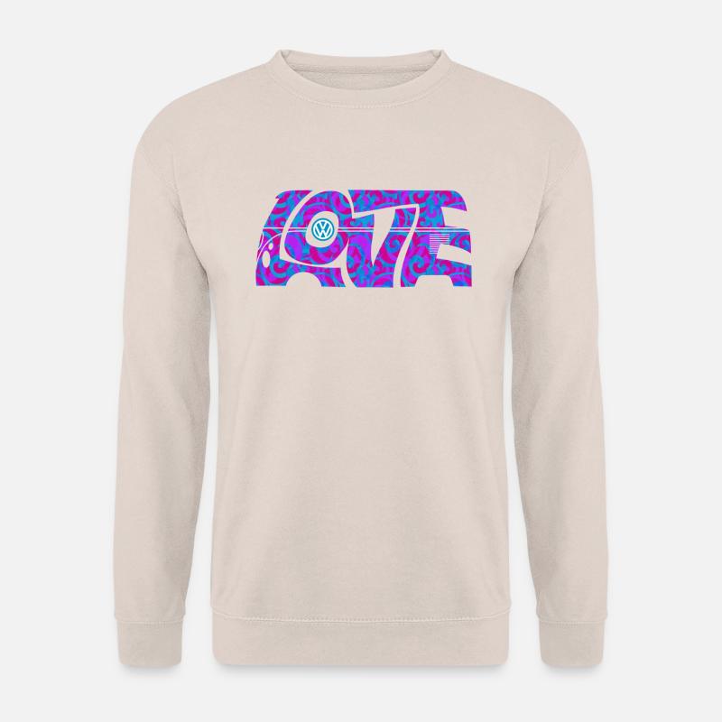 Volkswagen VW T1 Camper Love Mit VW Logo - Unisex Pullover - Sand