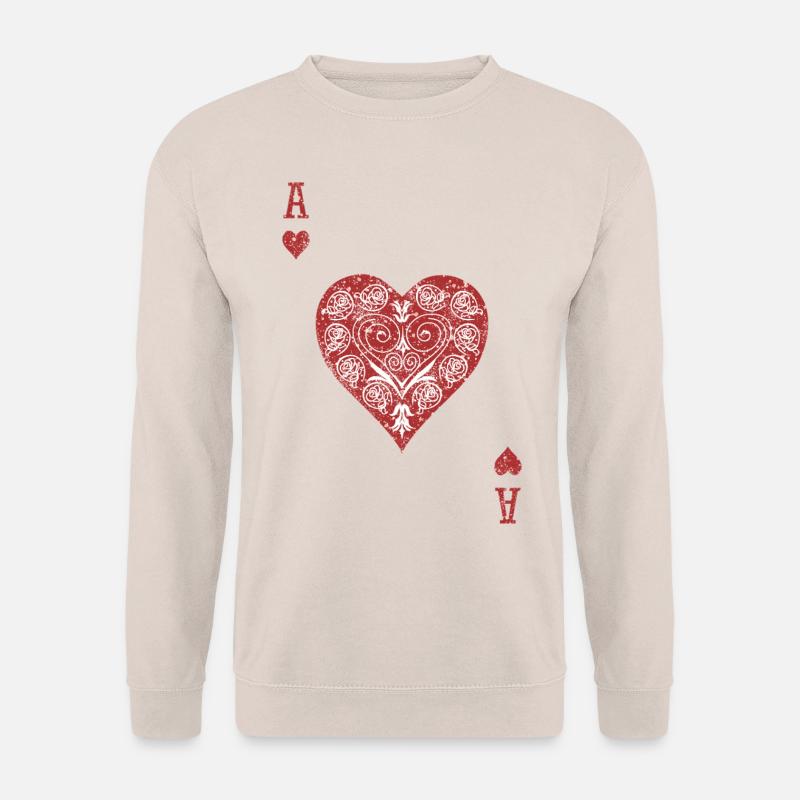 Herz-Ass ❤️ - Unisex Pullover - Sand