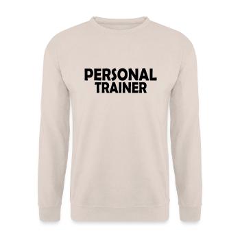 Personal trainer - Unisex Sweatshirt - sand - Front - Alina (178cm) & Michal (187cm)