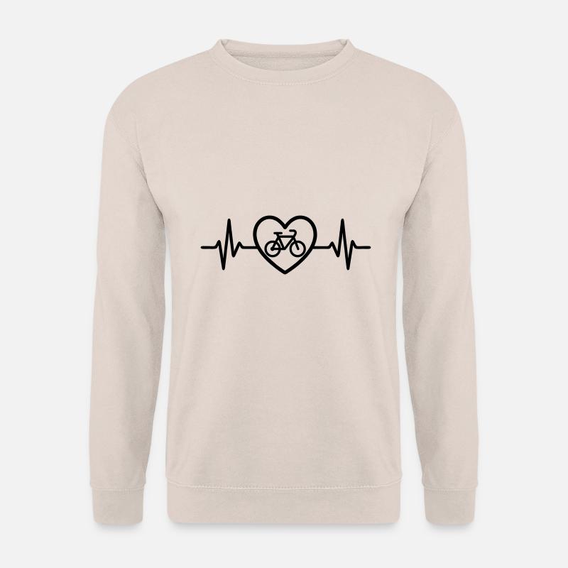 Cycling Heart on Two Wheels - Unisex Sweatshirt - sand