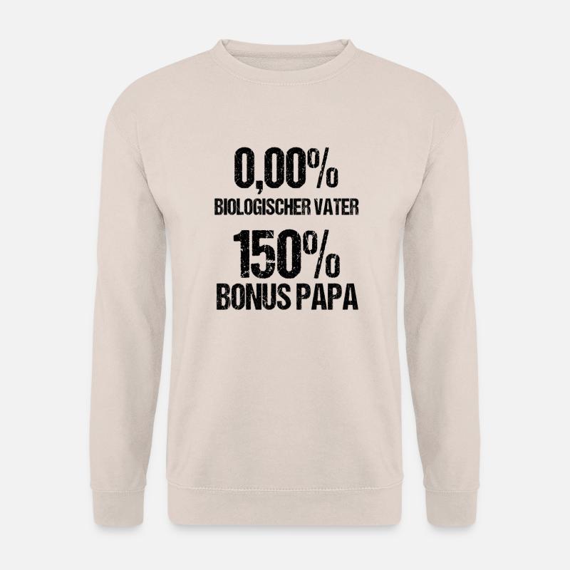 Bonus Papa Vater Papi Stiefvater Vatertag Geschenk - Unisex Pullover - Sand