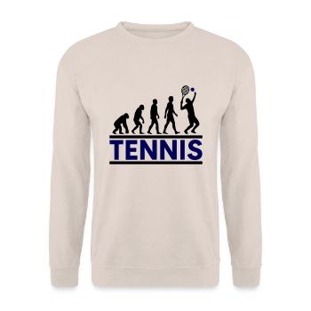 Tennis Evolution Racquet Sport - Unisex Sweatshirt - sand - Front - Alina (178cm) & Michal (187cm)