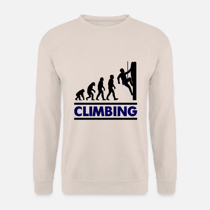 Escalade Évolution Grimpeur - Sweat-shirt Unisexe - sable