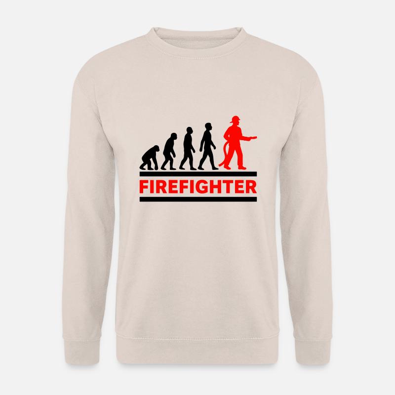 Évolution Pompier Héros Cadeau Cool - Sweat-shirt Unisexe - sable