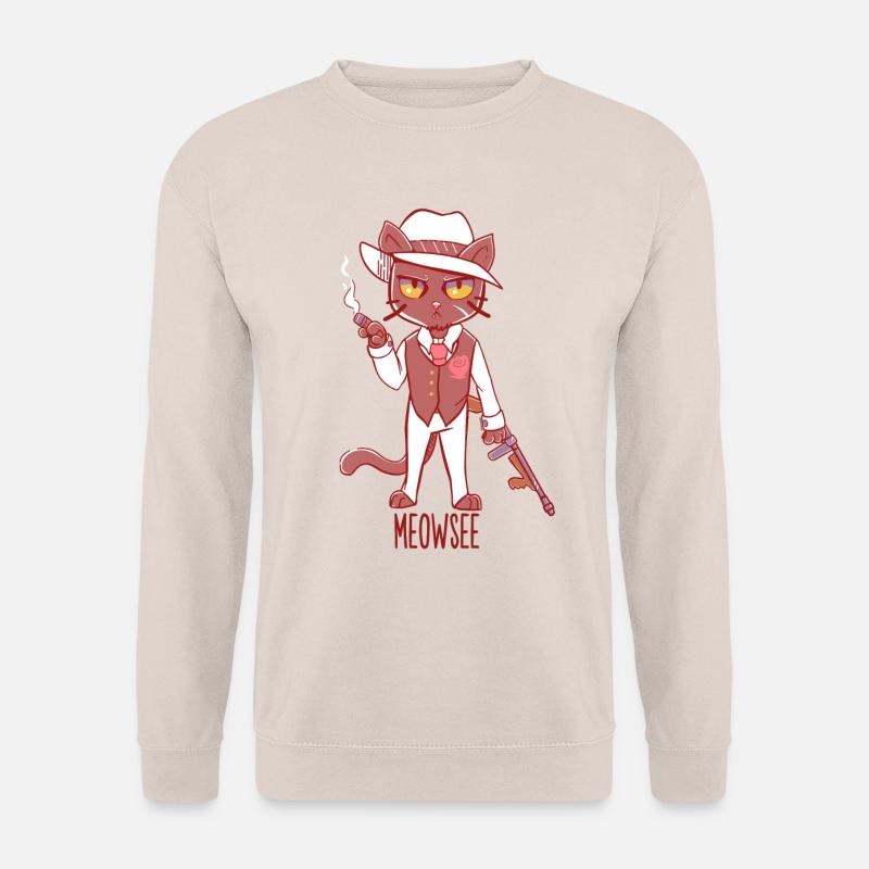 Meowsee - Mafia Katze - Unisex Pullover - Sand