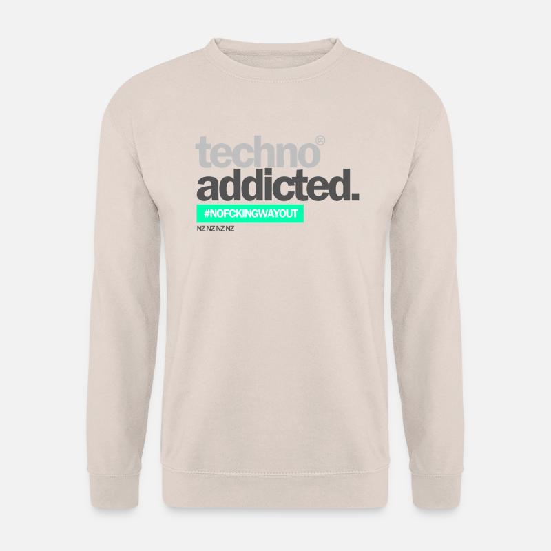 techno addicted. - Unisex Pullover - Sand