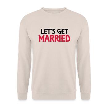 Let's get married - Sweat-shirt Unisexe - sable - Devant - Alina (178cm) & Michal (187cm)