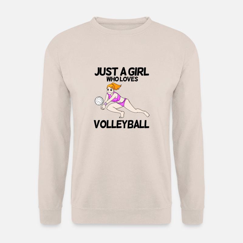 Volleyball Girl Geschenk - Unisex Pullover - Sand