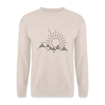 Mountains - Unisex Sweatshirt - sand - Front - Alina (178cm) & Michal (187cm)