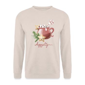 Cacao chaud, hygge, hyggelig - Sweat-shirt Unisexe - sable - Devant - Alina (178cm) & Michal (187cm)