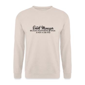 Event Manager - Unisex Sweatshirt - sand - Front - Alina (178cm) & Michal (187cm)