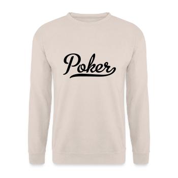 poker - Unisex Sweatshirt - sand - Front - Alina (178cm) & Michal (187cm)