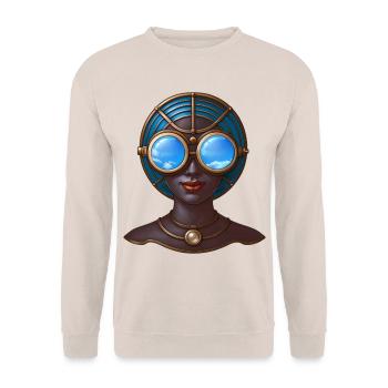 STEAM EXPLORER - steam punk'n'roll - Unisex Sweatshirt - sand - Front - Alina (178cm) & Michal (187cm)