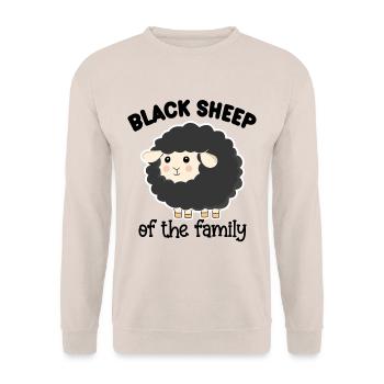 Mouton noir de la famille - Sweat-shirt Unisexe - sable - Devant - Alina (178cm) & Michal (187cm)