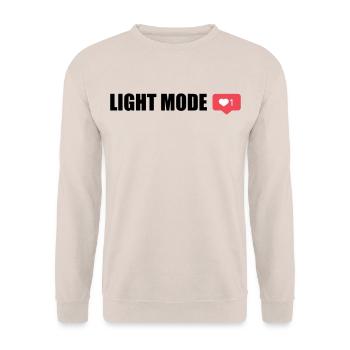 LIGHT MODE Heart - Unisex Sweatshirt - sand - Front - Alina (178cm) & Michal (187cm)