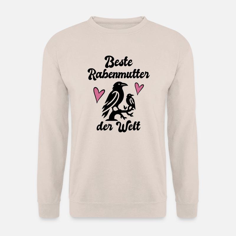 Rabenmutter Mama Geschenk lustig Schwarzer Humor - Unisex Pullover - Sand
