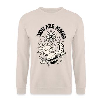 You Are Magic Celestial - Unisex Pullover - Sand - Vorne - Alina (178cm) & Michal (187cm)