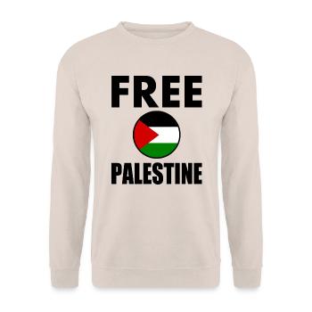 Free palestine - Sweat-shirt Unisexe - sable - Devant - Alina (178cm) & Michal (187cm)