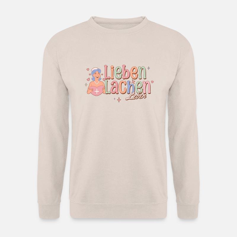 Lieben Lachen Leben - Unisex Pullover - Sand